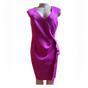 Badgley Mischka Fuchsia Midi Dress